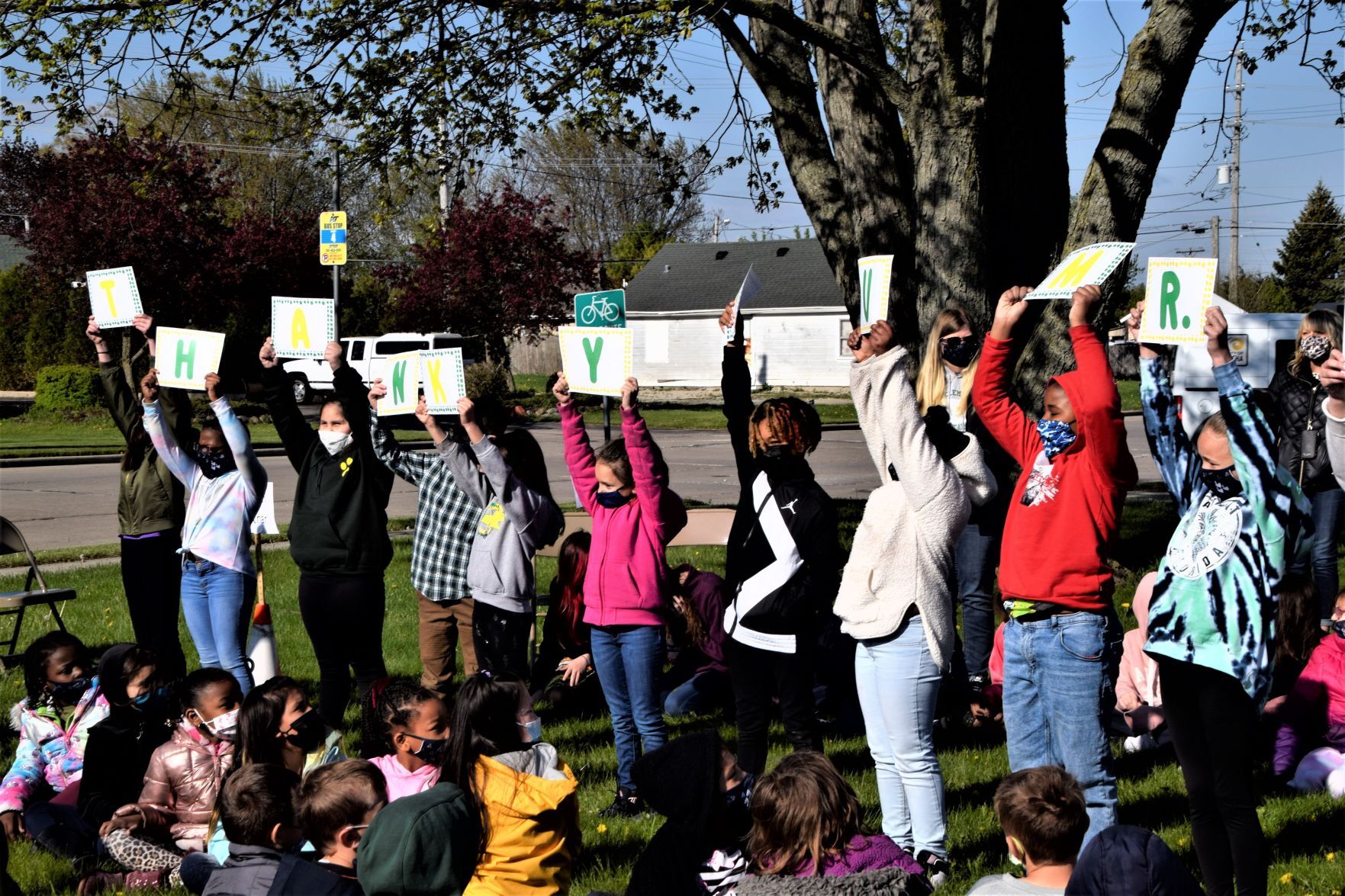 Bose Elementary School sign donation